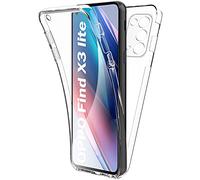 AURSTORE Coque pour Oppo Find X3 Lite,Protection intégrale Avant + Arrière en Rigide, Housse Etui Pochette Tactile Protection 360 degré - Antichoc (Transparent)