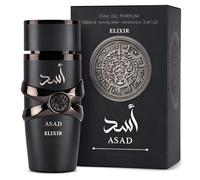 Lattafa Asad Elixir, Eau de Parfum, Negro, Botella de perfume lujosa, 100 ml
