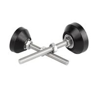 AURVIX Pies niveladores Ajustables para Muebles M6 - M16 Copa Fija de Acero Inoxidable 304/Base de Tornillo Ajustable/Base de Soporte de Hardware for Muebles 40/50/60/80 mm(D1 40mm,50mm,M6(2sets))