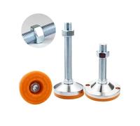AURVIX Pies niveladores Ajustables para Muebles Patas Ajustables fijas de 60 mm M12 M14 M16 M20 Tazas de pie de Torno Antideslizantes Pies niveladores articulados(60xM12x80mm)