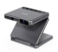 Aurzen Zip Tri-Fold DLP Mini Proyector portátil con batería, Gris