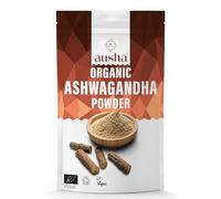 AUSHA Ashwagandha Orgánica en Polvo 100g | Crudo, alivio del estrés y la ansiedad, energía, ayuda para dormir, adaptógeno, raíz entera de Ashwagandha utilizada