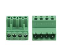 Ausi 10 juegos de terminales enchufables de 4 pines, paso de 5,08 mm, montaje en PCB, bloque de terminales de tornillo, panel de zócalo de terminales de tornillo, ensamblaje DIY