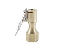 Ausi 2 conectores de válvula de neumático de latón con mandril de aire y clip para bomba de aire, conector de boquilla de bomba de neumático con rosca interna.
