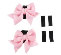 Ausi 2 piezas de decoración para casco de motocicleta con orejas de gato de peluche tridimensionales, joya extraíble para casco de motocicleta, bicicleta, ATV, color rosa