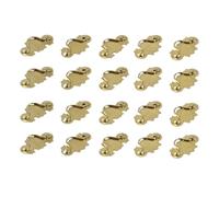 Ausi 20 mini tiradores de cajón a escala 1:12, tiradores en miniatura de metal dorados para casa de muñecas, armario, mesa, soporte, pomos de cajón, accesorios para muebles.