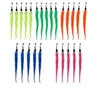 Ausi 25 piezas de juguetes de varita para gatos, repuesto de varita para gatos, gusanos, accesorios interactivos duraderos con campanas, interactivos para juegos de provocación y persecución