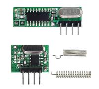 Ausi Conjunto De 5 Módulos De Transmisión De Radio Y Receptor RF De 433 MHz + Kit De Antena De Resorte RF De 433 MHz