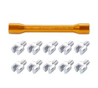 Ausi Llave dinamométrica universal ajustable para radios de motocicleta, juego de llaves CNC de 5,0 a 6,8 de longitud, de aluminio dorado, con caja de almacenamiento para motos y motos de cross.