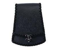 Ausi Riñonera de piel sintética con relieve nórdico, estilo retro medieval, con hebilla portátil vintage para Ren Faire Tree Grain