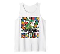 Ausim Six Seven Bruh Dino Autismo Awreness 67 Meme niños Niños Camiseta sin Mangas