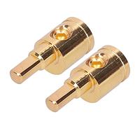 Ausla 0GA Reductor de Alambre Chapado de Oro de Cobre Puro, Instalación Fácil, Sujetado con Tornillos de Zócalo Hexagonal, Salida de Pasador Endurecido Sólido No. 4, Entrada de Potencia o Cable de