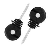 Ausla 100 Uds. Anillos Accesorios para Poste de Valla Eléctrica Tipo Tornillo Corto Aislador de Metal para Alambre de Granja de Lluvia Solar con Fácil Uso