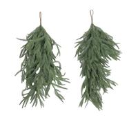 Ausla 2 Pcs Norfolk Pino Lágrimas Lágrimas, Navidad Lágrima Lágrima Swag Plástico Pino con Aguja de Pino 26.77 Pulgadas de Longitud con Bucle Colgante para Decoración del Hogar de
