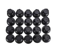 Ausla 24mm Cubiertas de Tuercas Hexagonales M6 Juego, 20PCS Tapas de Tuercas de Rueda de Reemplazo para Vehículos Plataforma S10 S15, 15661036 5605116 5605208, Negro