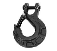 Ausla 3/8 Pulgada Gancho Deslizante de Horquilla, Gancho de Cadena de Aleación de Tracción 15T con Pestillo de Seguridad para Remolque Camión Transporte Cabestrante Remolque (Black)