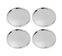Ausla 4PCS Tapas Centrales para Ruedas de Auto, Reemplazo para ABS Cubiertas de Buje 62mm OD 47.5mm ID (Silver)