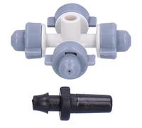 Ausla 50set 4 Brote de Aspersor Colgante de Salida Gris con Rociador Neblina para Suministros de Jardín, Ideal para Invernaderos, Paisajismo de Parques, Enfriamiento de Arbustos con Eficiente Al