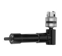 Ausla Adaptador de ángulo de 90 Grados, Adaptador de Perforación de ángulo Recto de Servicio Pesado, Ajustable y Seguro, Extienda su Taladro a Espacios Estrechos con una Abrazadera de Tres Bromas,