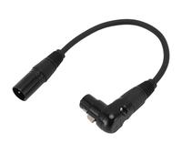 Ausla Adaptador de Cable de Extensión de Micrófono XLR, Compatibilidad Universal, Diseño de ángulo Recto de 90 Grados, Autobloqueo Seguro, Ideal para Ingenieros de y Músicos (30 cm/11,81 pulgadas)