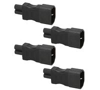 Ausla Adaptador de Corriente IEC320 C14 a C7, 10A 250V 2500W | Conector negro macho a hembra, construcción de PVC de cobre, reemplazo de enchufe para computadora portátil con chasis PDU,