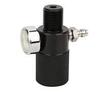 Ausla Adaptador de Estación de Llenado de Aire Válvula de Presión de Aleación de Aluminio con Indicador Luminoso Conector Rápido Macho de 40 MPa y 8 Mm para Inflado de Neumáticos Uso en Automóviles