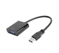 Ausla Adaptador USB a VGA, Material ABS, Plug and Play, Resolución Full HD, Compatible con 7 8 10 para Uso en Oficina