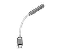 Ausla Adaptador USB C a 3.5mm DAC con Chip CX31988 | Conector Type C para Audífonos HiFi, Decodificación 384kHz 32bit, Amplificador HT97220, Cable Plateado, Carcasa de Aleación