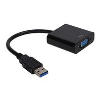 Ausla Adaptador USB3.0 a VGA, Construcción ABS, Soluciones Multipantalla HD 1080P para Portátiles, Proyectores y Chromebooks (Black)