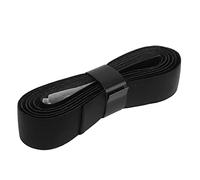 Ausla Agarre de Cuero para Tenis, Construcción de Cuero, Absorbente del Sudor, Cinta de Agarre para Raquetas de Tenis y Bádminton, 1 M de Largo y 25 Mm de Ancho (Black)