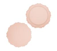 Ausla Almohadilla de Aislamiento de Mantel Individual de Silicona, Material de Grado Alimenticio, Diseño Espesado, Ideal para Cocina y Mesas de Comedor (Pink)