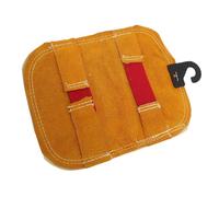 Ausla Almohadilla de Mano para Soldar, Parte Posterior Aluminizada, Protector de Alta Temperatura de Cuero de Doble Capa para Trabajos de Corte y Soldadura