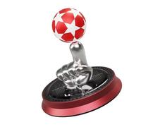 Ausla Ambientador para Coche con Diseño de Pelota de Fútbol con Energía Solar, Difusor de Aceite Esencial de Aleación con Botella Recargable, Decoración Dinámica del Coche y Fragancia para Fanáticos