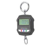 Ausla Báscula Colgante de 300 Kg, Báscula de Grúa Digital Electrónica Portátil con Función de Memoria y Pantalla LCD Gancho de Acero Inoxidable, para Uso Industrial Hogar Pesca (BLACK)