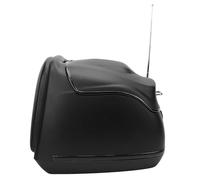 Ausla Baúl para Motocicleta de 38L, Caja de Maletero Estilo Retro ABS Resistente Al Agua para Bicicletas Eléctricas y Scooters de Gran Capacidad (Black)