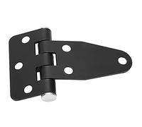 Ausla Bisagra en Forma de T Bisagra de Gabinete de Acero Inoxidable de Fijación de Puerta Negra de 6 Orificios para Panel de Puerta de Persiana de Generador Eléctrico con Superficie Lisa Fácil