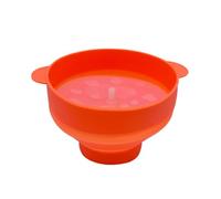 Ausla Bol de Palomitas de Silicona, Recipiente Antiadherente Plegable Apto para Lavavajillas, 24x13x20 Cm, for Noches de Cine y Aperitivos (ORANGE)