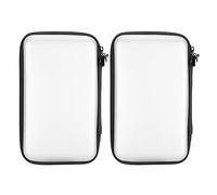 Ausla Bolsa de Almacenamiento Portátil de 2 Uds, Estuche Rígido EVA para Consolas de Juegos, Diseño Liviano, Resistente a los Arañazos, Ideal para Usuarios de 3DS XL/3DS LL/ (Gris Plata)