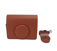 Ausla Bolsa de de Cámara, Carcasa de Viaje de Cuero PU con Correa Ajustable, Elegante Mini Camera Protector Mide 14.3 Cm X 5.3 Cm X 10.5 para Fuji Mini Cámara (Brown)