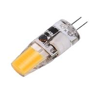 Ausla Bombilla LED G4 12V 5W Luz COB de Silicona 600LM 360 Grados Blanco Cálido para Luces de Disco Debajo del Gabinete Lámparas de Araña Lámparas de Escritorio e Iluminación de Paisaje (Blanco