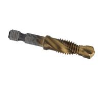 Ausla Brocas para Machos de Roscar, Vástago Hexagonal de Acero de Alta Velocidad, Broca Combinada para Machos de Roscar, Flauta en Espiral Chapada para Madera, Plástico, Aluminio, Material Fino de