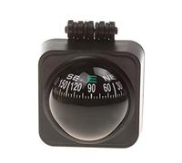 Ausla Brújula de Aluminio para Salpicadero de Coche, Tablero de Navegación Ajustable, Resistente Al Desgaste, con Forma de Bola, para Senderismo Al Aire Libre, Ciclismo y Camión (Black)