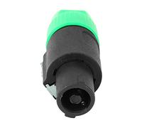 Ausla C Conector de Altavoz de Audio NL4FC, Revestimiento de Cobre, Enchufe de 4 Pines con Mecanismo de Bloqueo para Sistemas PA de Alta Potencia, Ideal para DJ y Eventos en Vivo (Green)