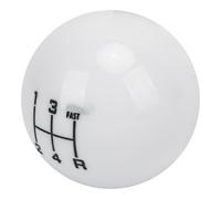 Ausla Cabezal de Perilla de Palanca de Cambios M12x1,25, Material Acrílico Resistente, 3 Adaptadores para Automóviles Universales, Diseño en Forma de Bola Fresca para Transmisiones Manuales (WHITE)