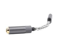 Ausla Cable Adaptador de Sonido de Tipo C Premium a 4.4 Mm con SNR Alto y Rango Dinámico para/OS X, Cable de 384 KHz / 32 bits de Plata para Auriculares HiFi, Aleación de Aluminio 1 Paquete 1