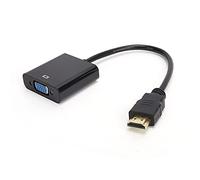 Ausla Cable Convertidor a VGA, Material ABS con de 3,5 Mm, Ayudas para Proyectores y Portátiles (Black)