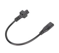 Ausla Cable de Alimentación IEC320 C8 A IEC320 C5, Cubierta Exterior de PVC, Corriente de 2,5 A, Adaptador Corto para Fuentes de Alimentación de Portátiles