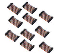 Ausla Cable de Conexión de Plástico Macho a Hembra, 2,54 Mm, 10 Cm, 10 Unidades para Electrónica Informática y Electrónica de Consumo, Capa de Plástico Aislada, Resistente a la Corrosión, Fácil