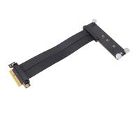 Ausla Cable de Extensión PCIe 4.0 X4, Cable de Tarjeta Adaptador PCB TPE NVMe, Ancho de Banda de 8 GB/s, Diseño Magnético de 5.9 in, Compatible con PCIe 3.0 4.0 para Expansión NIC GPU de Escritorio