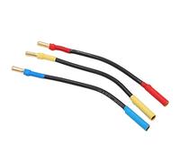 Ausla Cable de Extensión Tipo Banana, Cable de Silicona, Conectores Tipo Banana de 4 Mm, 13 Cm de Longitud para Autos RC, Barcos, Aviones